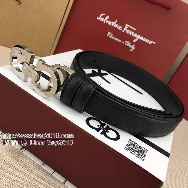 菲拉格慕女士皮帶 Ferragamo雙面牛皮經典純銅五金腰帶  jjp2032